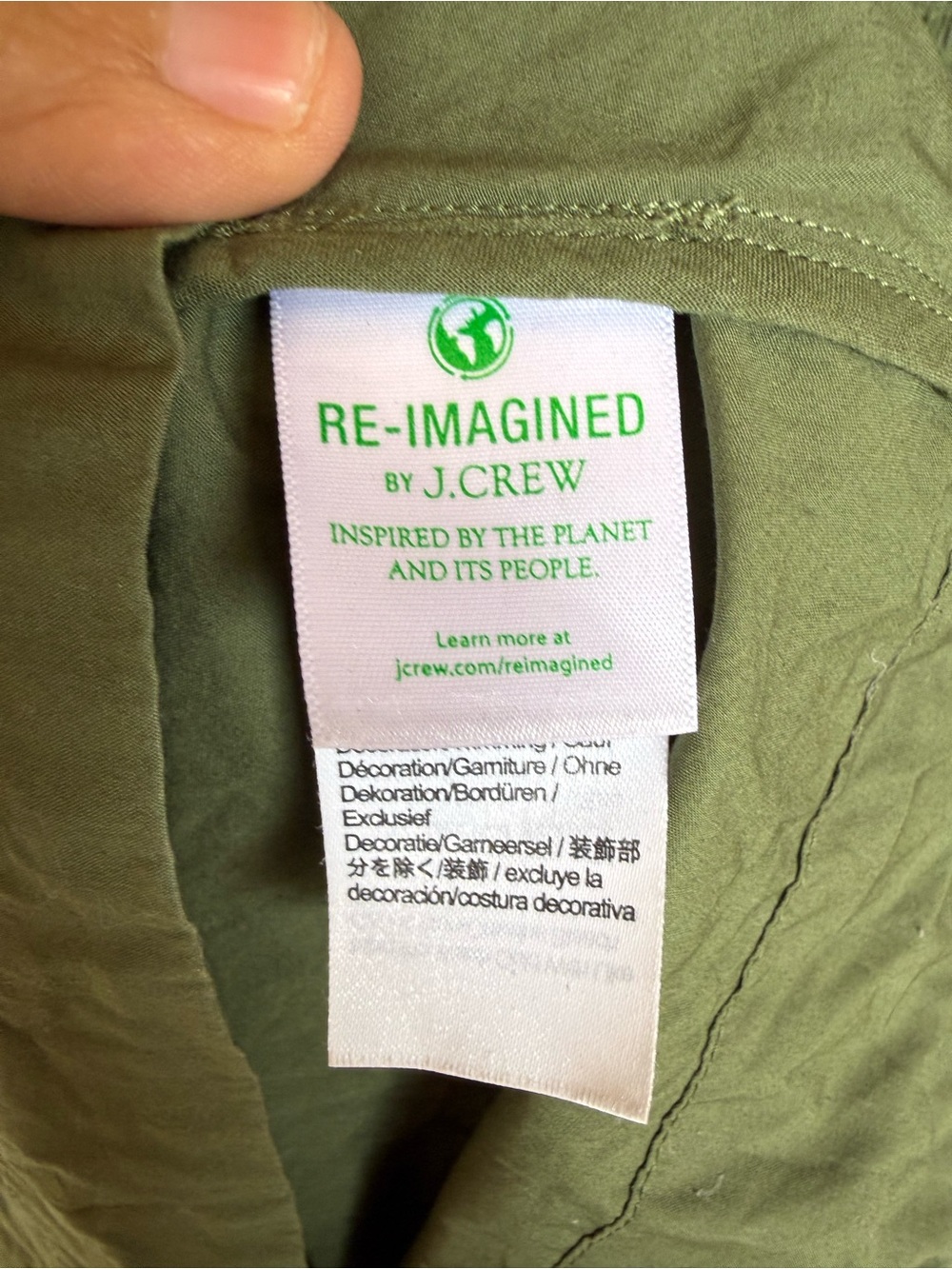 J. Crew Olive Green Midi Dress with Smocked Waist Size Medium - Picture 7 of 11